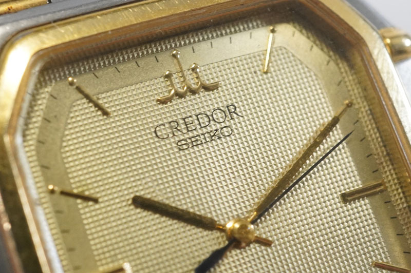 1円~【256】実働　SEIKO／セイコー　CREDOR／クレドール　22K SGP 20ベゼル　7771-5010　クオーツ　ゴールド文字盤　_画像2