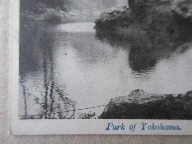戦前絵葉書　横浜公園　未使用　１枚　スタンプ押し_画像6