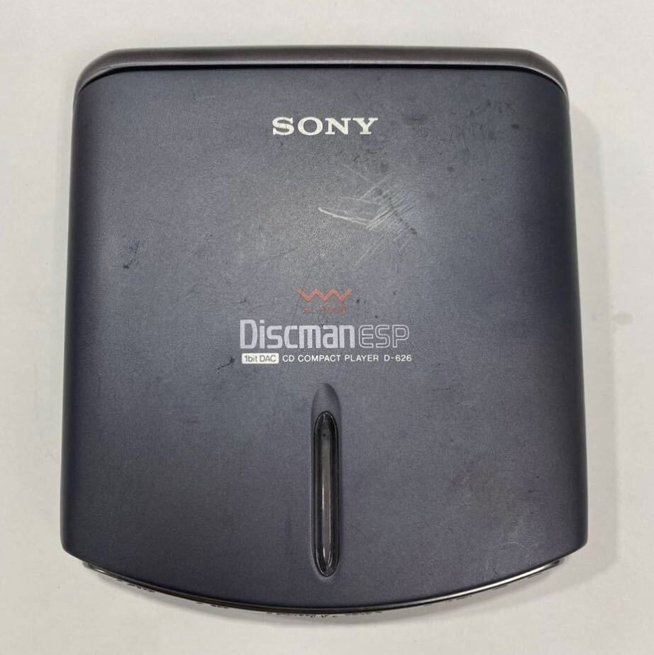 CW04 現状品 SONY D-626 Discman ポータブルCDプレーヤー ディスクマン WALKMAN CDウォークマン ソニー ESP ブラック_画像1