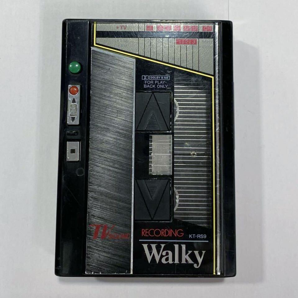 TR60 通電OK TOSHIBA KT-RS9 ポータブルラジオカセットレコーダー ポータブルカセットプレーヤー WALKMAN ウォークマン東芝 Walky ブラック_画像1