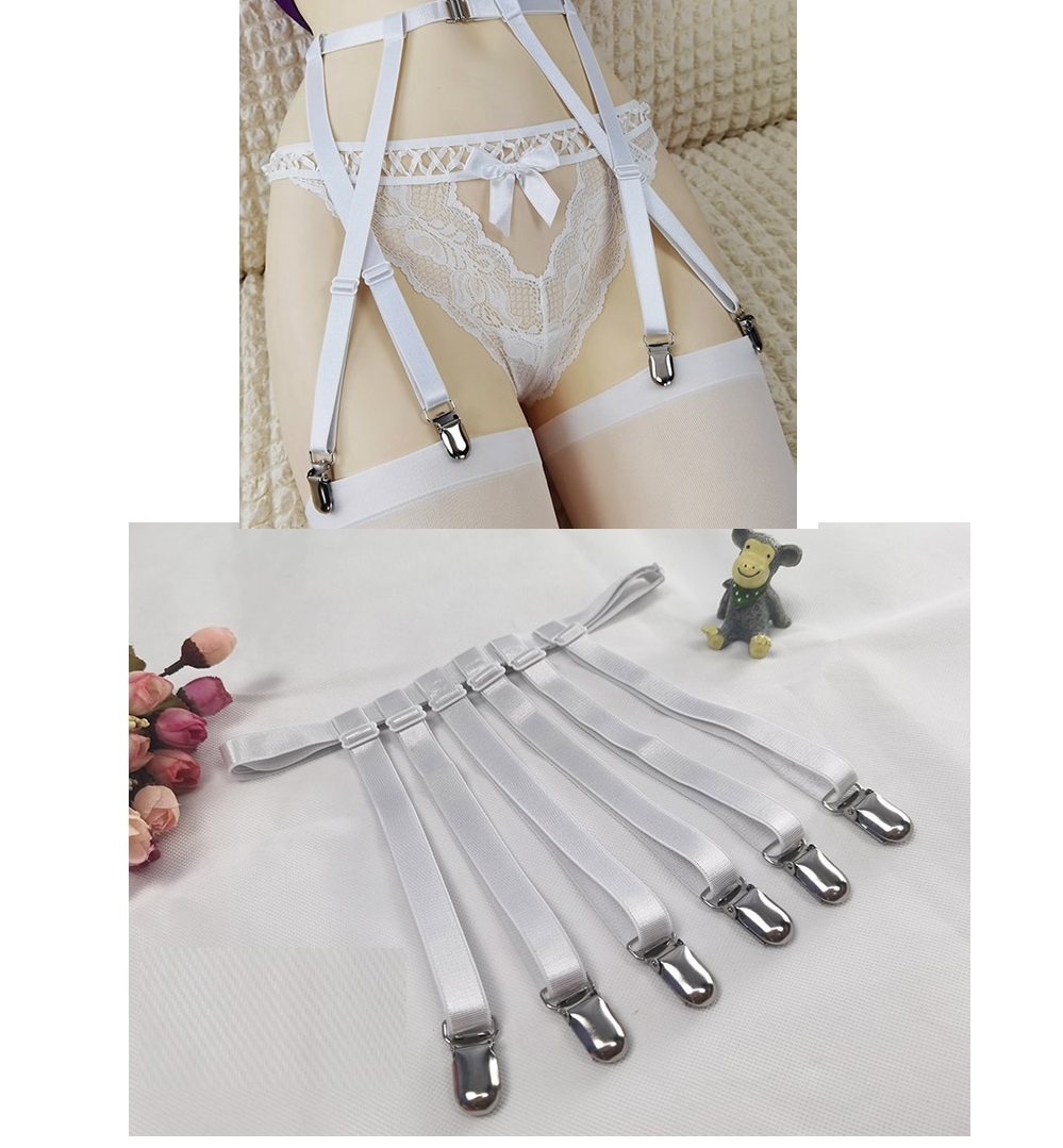  free shipping doyeah1911/ metal buckle made 6 strap garter belt arrange possibility!* white 