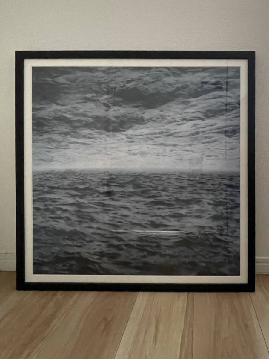 希少 ゲルハルトリヒター 公認 ドイツ展覧会 ポスター 額装込 gerhard richter seascape (sea-sea) 海景 アート 現代アート_画像1