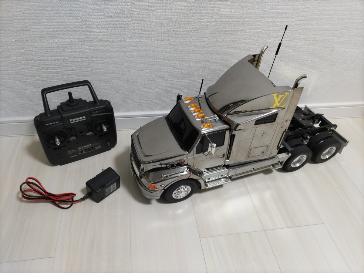 中古 TAMIYA タミヤ 1/14 トレーラーヘッド RC ラジコン フォード エアロマックス メタリックスペシャル フルオペレーション セットの画像1