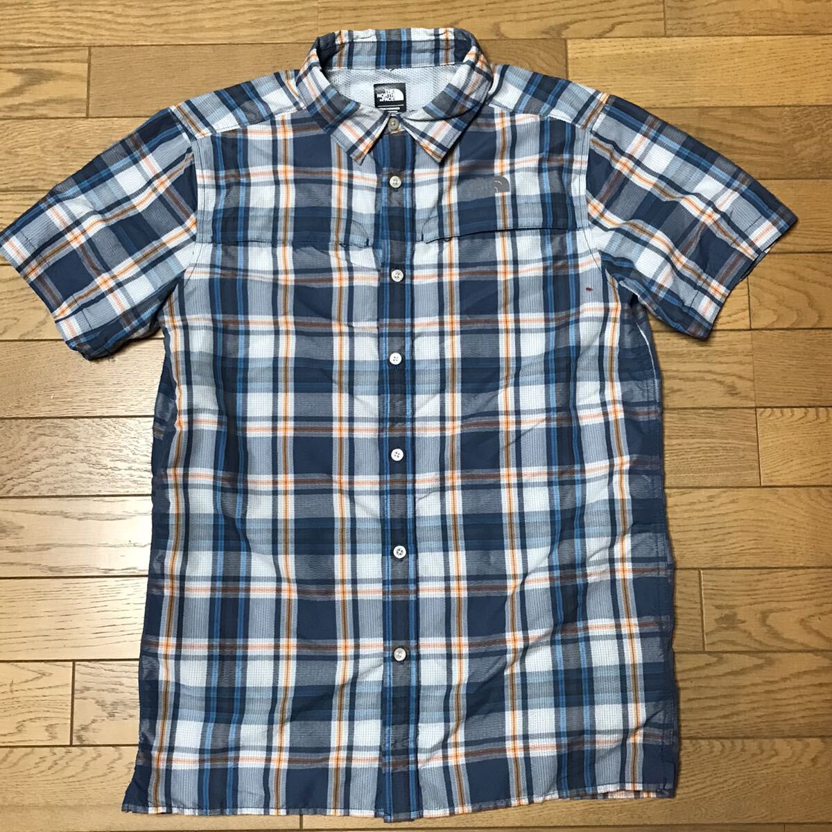THE NORTH FACE MEN’S SHORT SLEEVE SHIRTS size-S(着丈72身幅52) 中古(試着のみ) 送料無料 NCNR_画像1