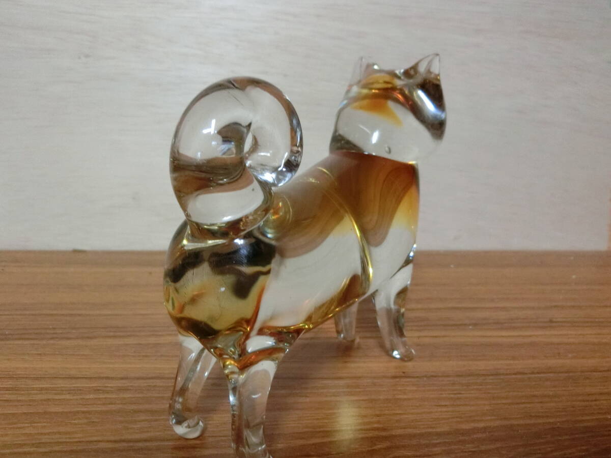 【1円～】ガラス置物 犬 いぬ KURATA CRAFT GLASS クラタの画像5