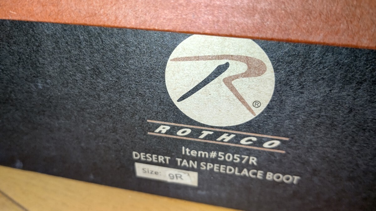 1円スタート　中古美品　ROTHCO　5057R　DESERT TAN SPEEDLACE BOOT　デザート　タン　スピードレース　ブーツ　9R　27cm程度_画像2