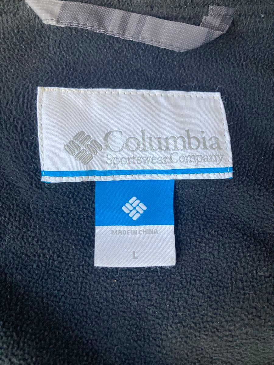 Columbia コロンビア L パーカー チェック 黒ブラック