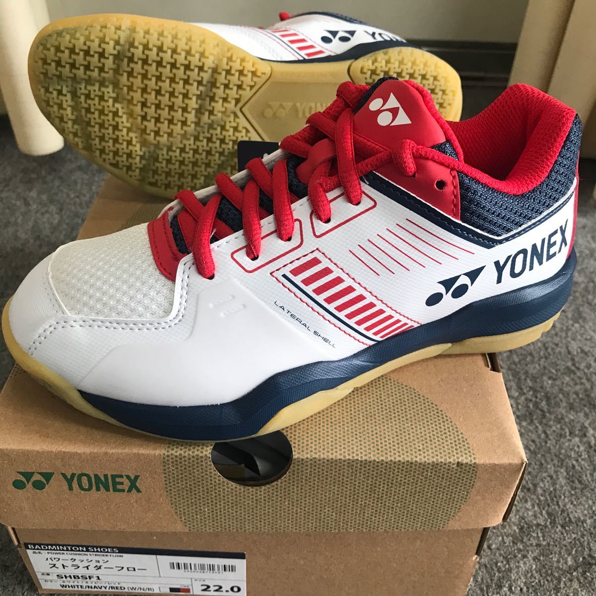 NEW Yonex power cushion -stroke rider flow SHBSF1 white | navy | red (784) 22.0cm