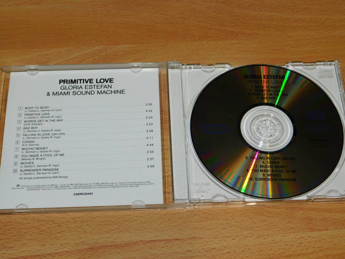 MIAMI SOUND MACHINE / PRIMITIVE LOVE 　オーストラリア盤 CD マイアミサウンドマシーン Gloria Estefan グロリア ・エステファン_画像2