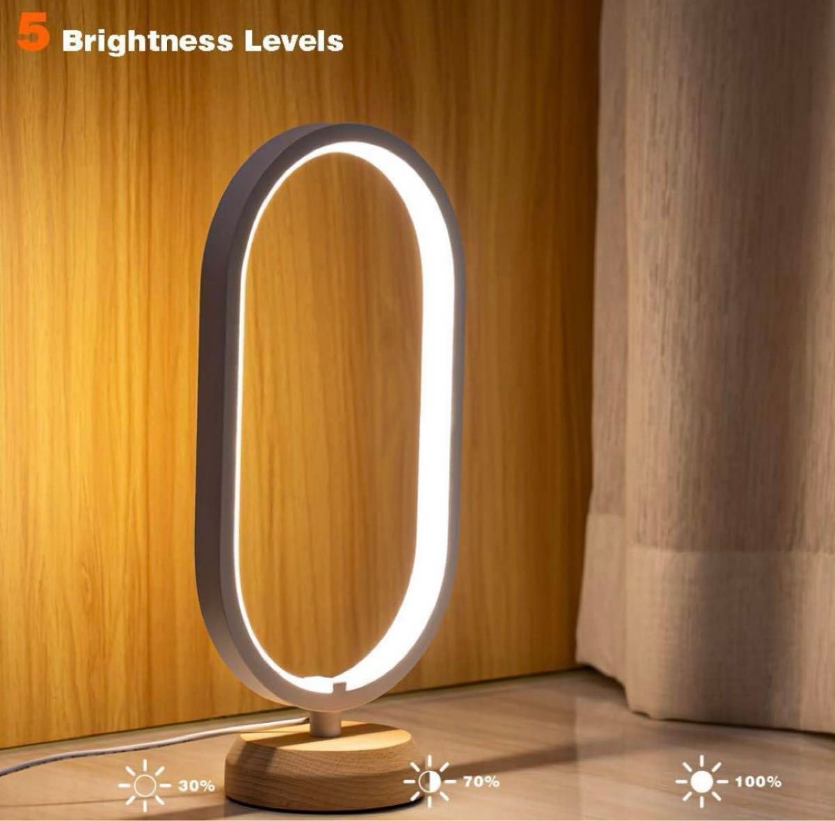 XNHAFW LED 木製デスクランプ 寝室のベッドサイドナイトライト 調光可能な LED 照明 クリエイティブな家の装飾 