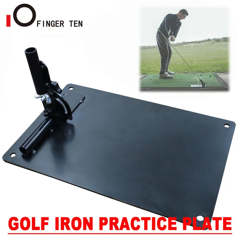 トレーニング用のプロの鉄製ゴルフプレート 配置スティック 耐久性のある金属スイングトレーナー ゴルフアクセサリー