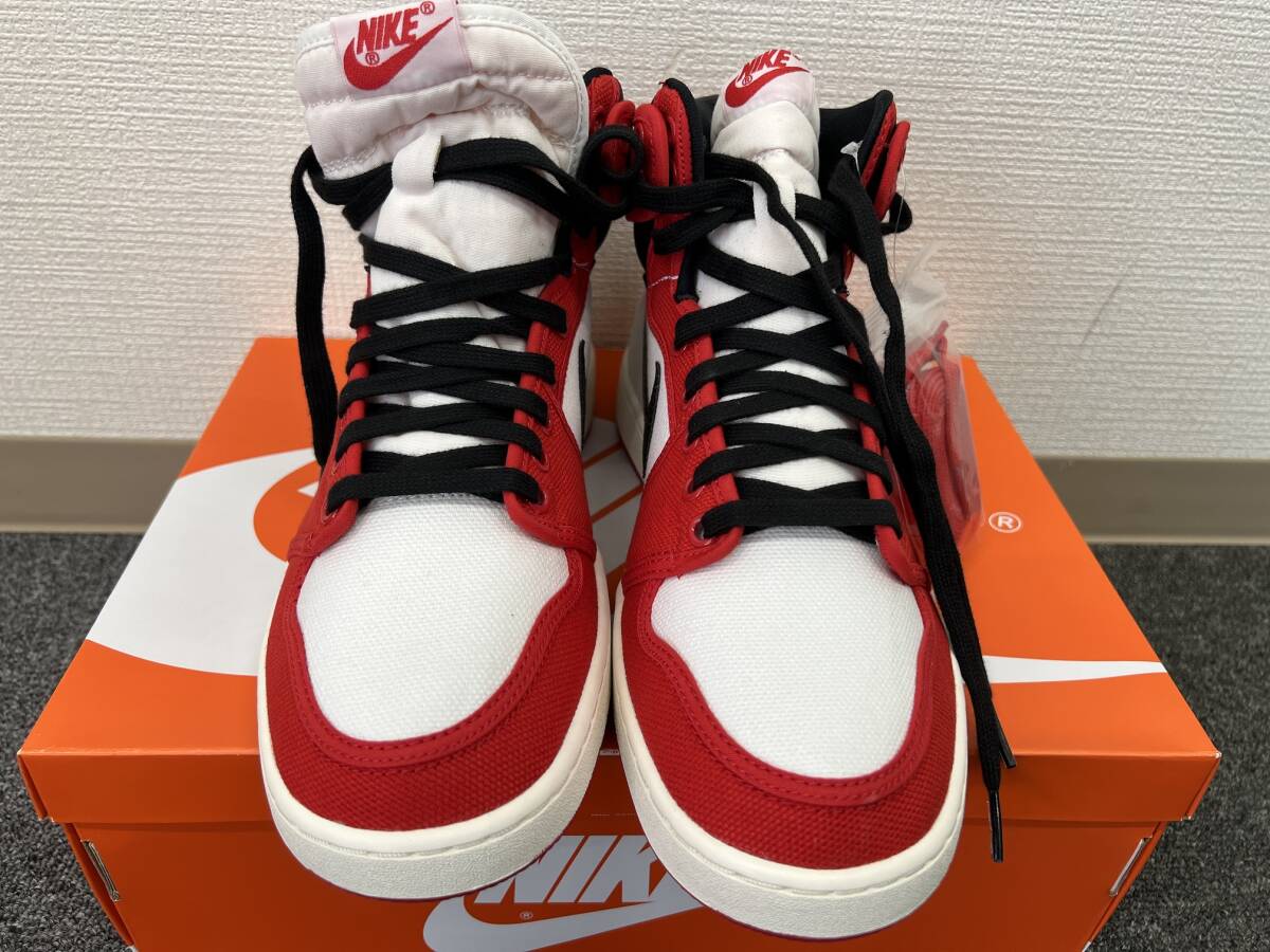 【保管品】NIKE ナイキ AIR JORDAN エア ジョーダン ノックアウト シカゴ DA9089-100 白/赤 27.5㎝/US9.5の画像2