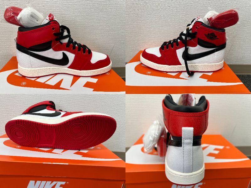 【保管品】NIKE ナイキ AIR JORDAN エア ジョーダン ノックアウト シカゴ DA9089-100 白/赤 27.5㎝/US9.5の画像9