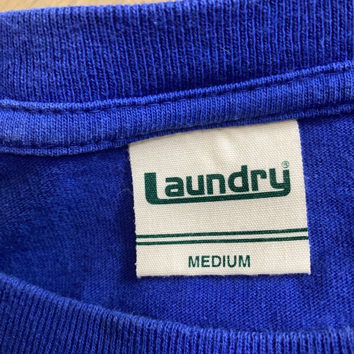 Laundry サッカー Tシャツ メンズ M ブルー 侍ジャパン Jリーグ ワールドカップ ランドリーの画像4