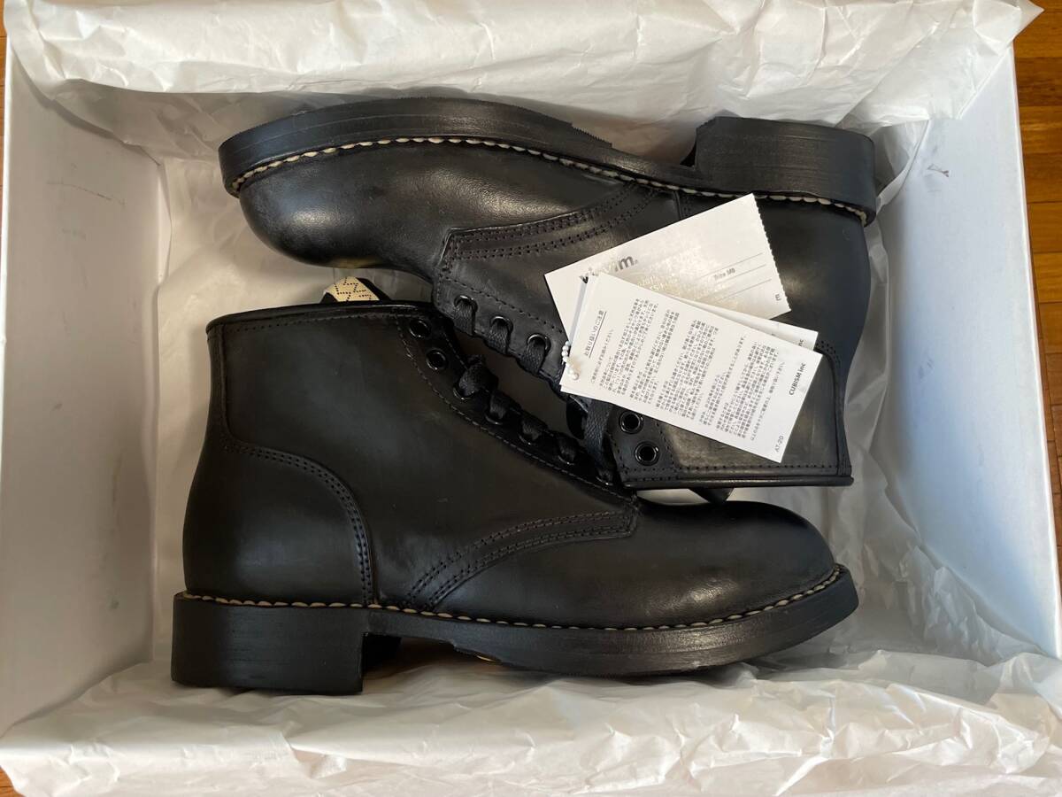 新品未使用 付属品完備 希少 visvim 24ss BRIGADIER BOOTS-FOLK size8 BLACK ブーツ red wing white’s wesco danner chippewa