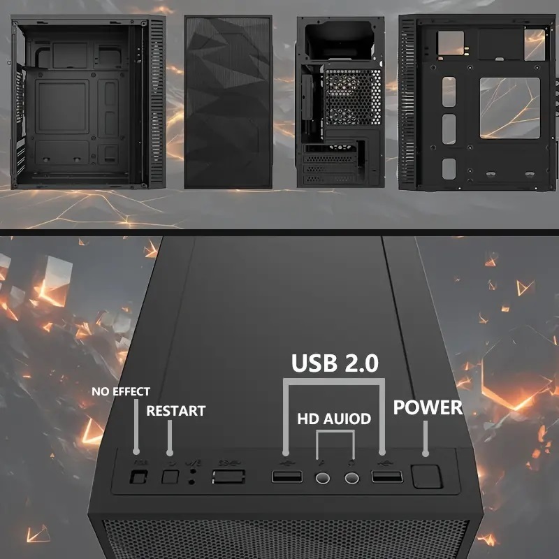 * новый товар * compact Micro ATX боковой акрил PC кейс M-ATX черный 