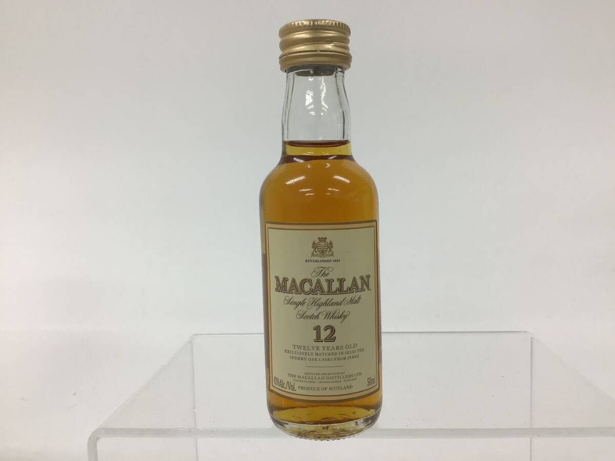 ウイスキー マッカラン 12年 シングルハイランドモルト ミニボトル 50ml 重量番号:1 (130)_画像1