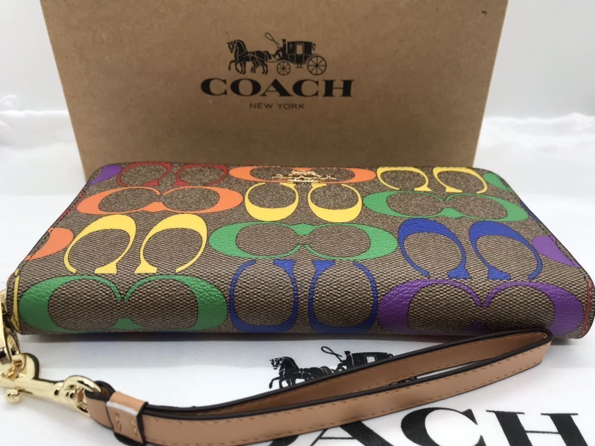 新品未使用 コーチ COACH レインボーシグネチャー 長財布_画像4