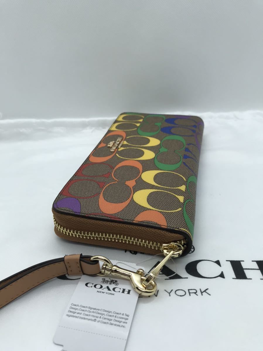 新品未使用 コーチ COACH レインボーシグネチャー 長財布_画像5