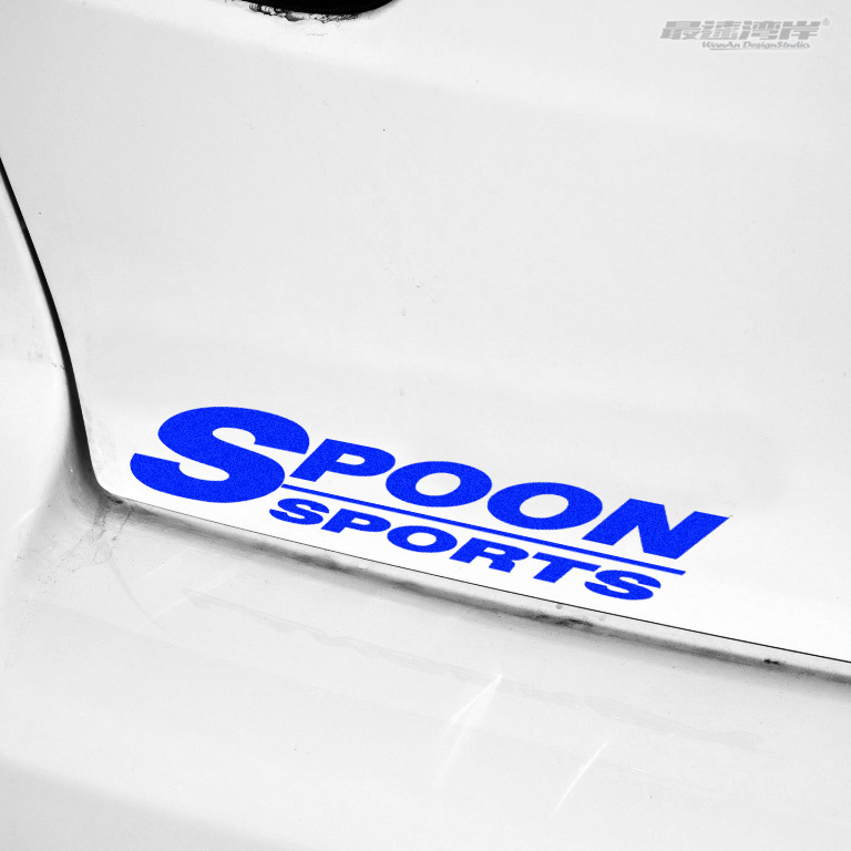 全色再入荷！【高品質】SPOON SPORTSステッカー（ブラック/ブルー/シルバー/イエロー）HONDA _画像5