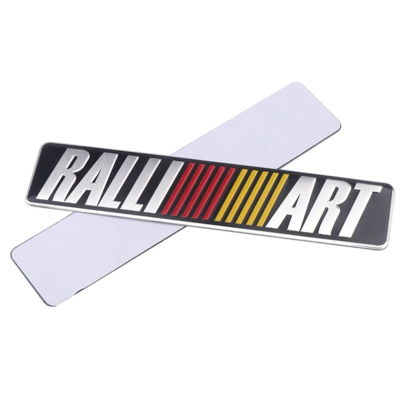 【新入荷】高品質　アルミ製のRALLI ART（三菱）エンブレムステッカー A_画像5