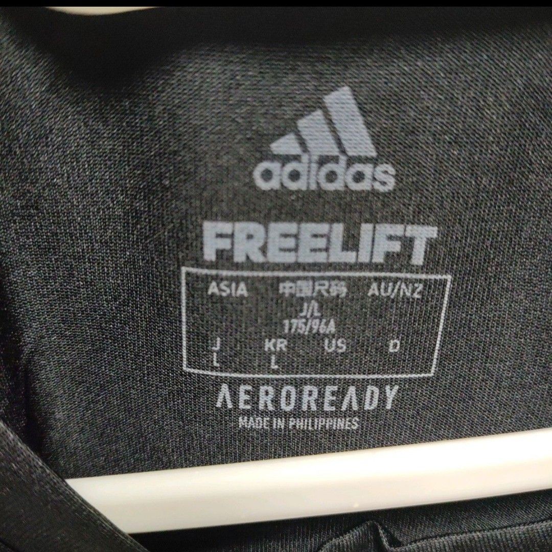 adidas アディダス 速乾性 Tシャツ  ブラック トレーニング ビッグロゴ