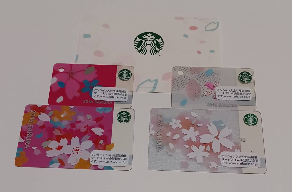 スタバ カード 2016 さくら ペール チアリー 4種 セット スタバ カード 2016 さくら ペール チアリー 4種 セット