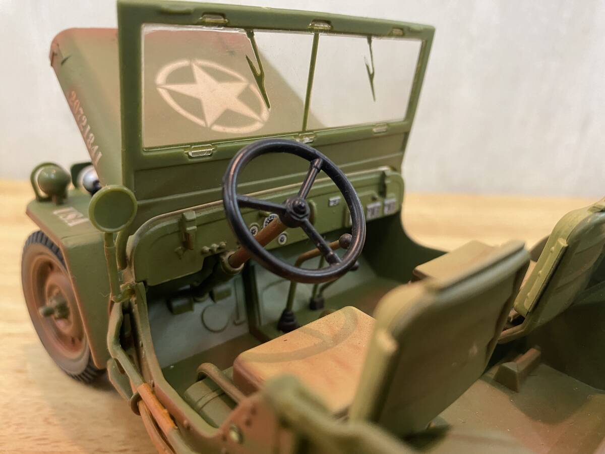 激レア！　1/18 アメリカンジオラマ製？USA　1944年　ウィリスジープ　ダーティ　ミニカー　　軍事警察 おてがる配送ゆうパック60サイズ　_画像9