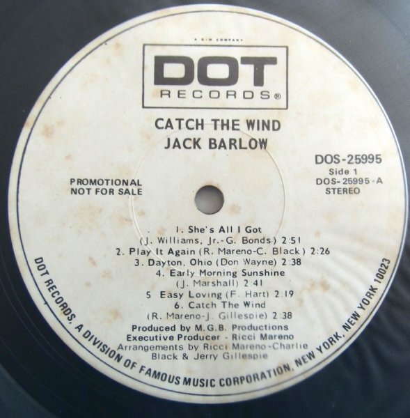 【LP】Jack Barlow / Catch The Wind_画像2