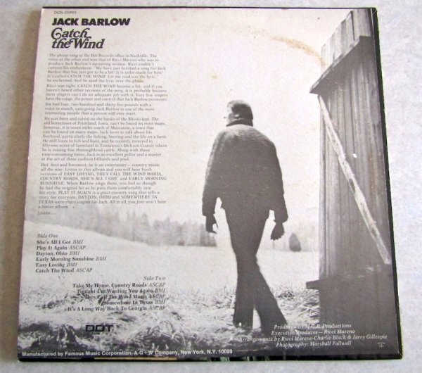 【LP】Jack Barlow / Catch The Wind_画像3