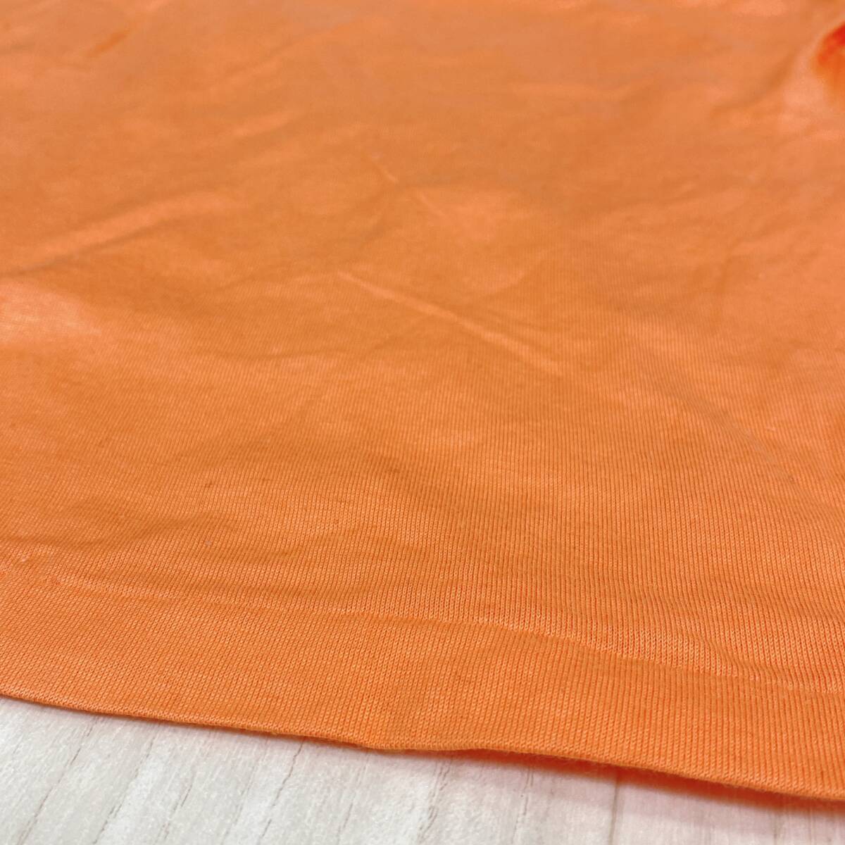 Z1231 美品 arnold palmer アーノルドパーマー レディース コットン Tシャツ ロゴ刺繍 オレンジ 半袖 万能 カジュアルコーデ 綿100％ USED_画像9