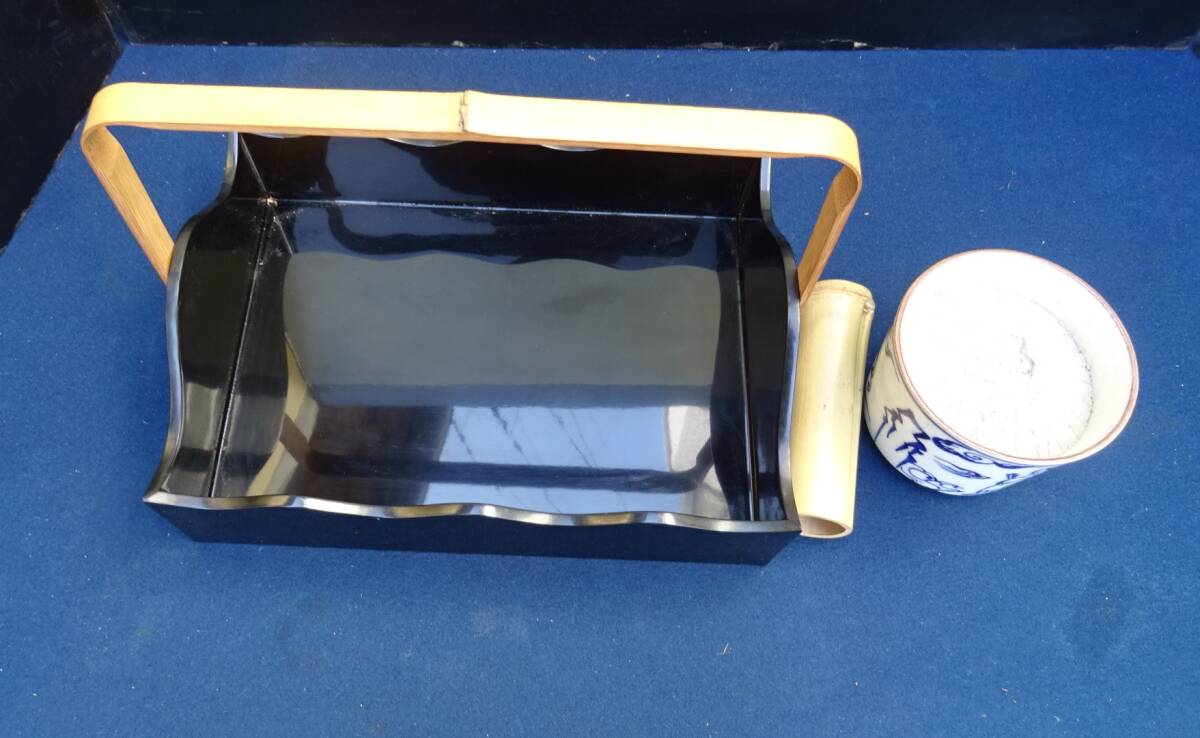 茶道具 茶席用 木製輪島真塗り 煙草盆 新品未使用品です。の画像8