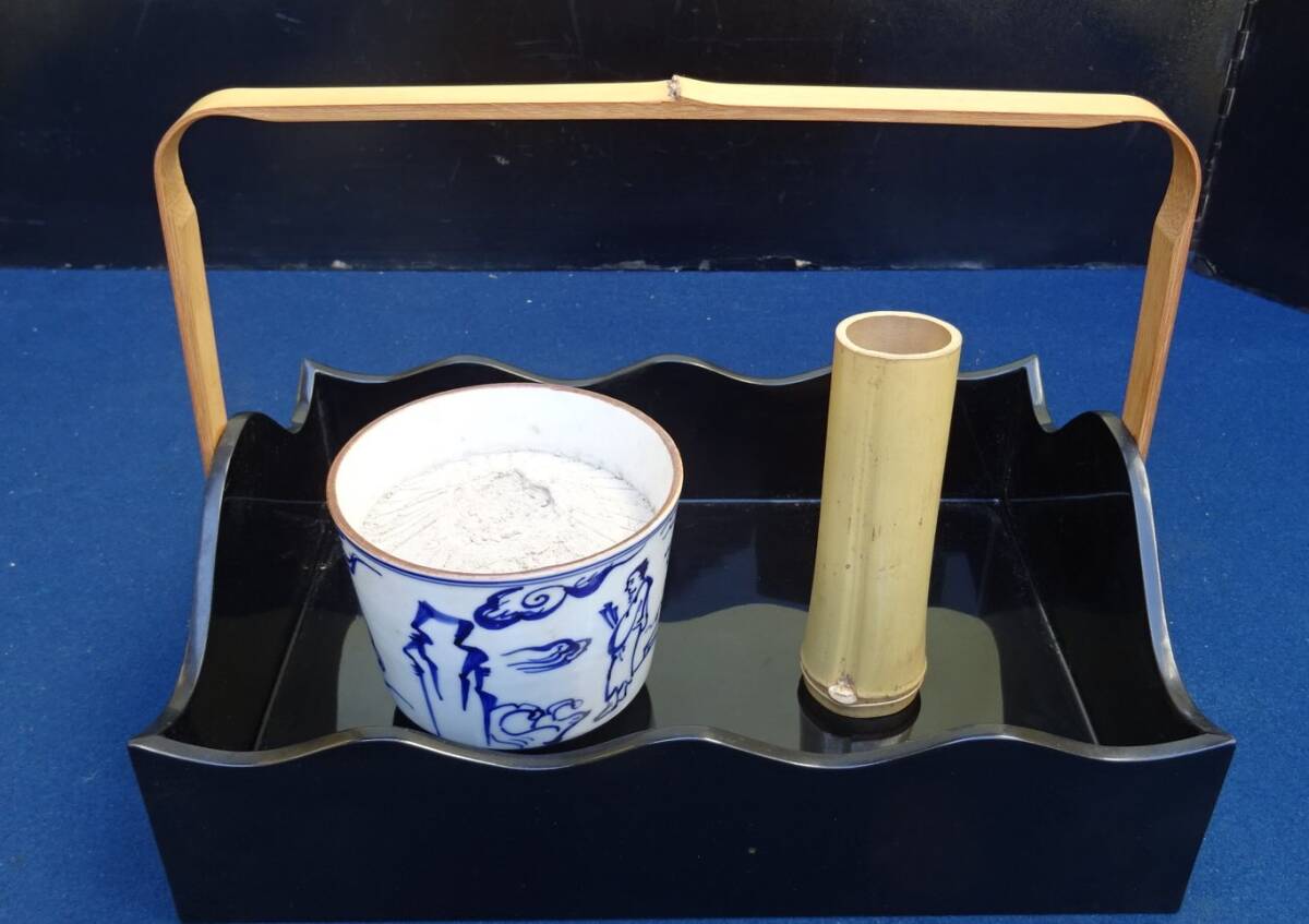 茶道具 茶席用 木製輪島真塗り 煙草盆 新品未使用品です。の画像7
