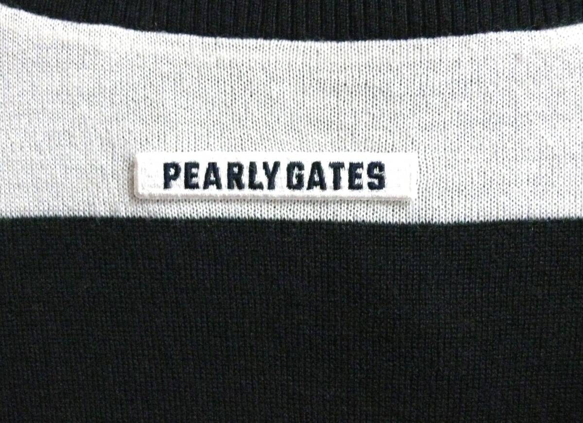 パーリーゲイツ PEARLY GATES ベスト サイズ4 ネイビー　ブルゾン ボーダー ジップ メンズ ゴルフウェア リバーシブル _画像7