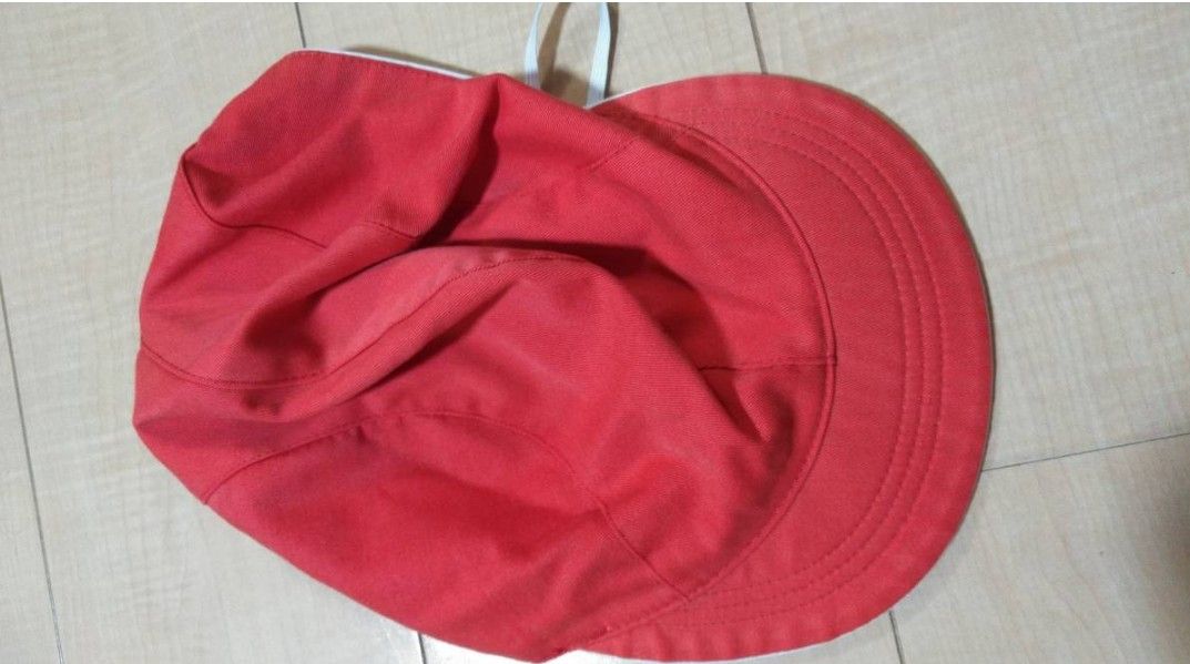 紅白帽子　体操帽子　つば付き　女の子用　大きめサイズ　