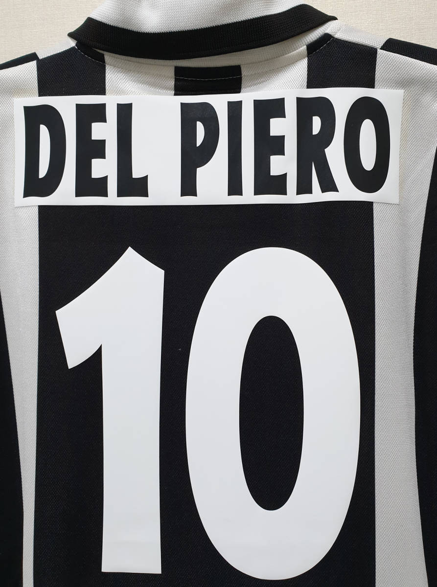 95-96ユベントス(H)#10 デル・ピエロ DEL PIERO 半袖 MINI DISK SONYスポンサーモデル UEFA  チャンピオンズリーグ仕様