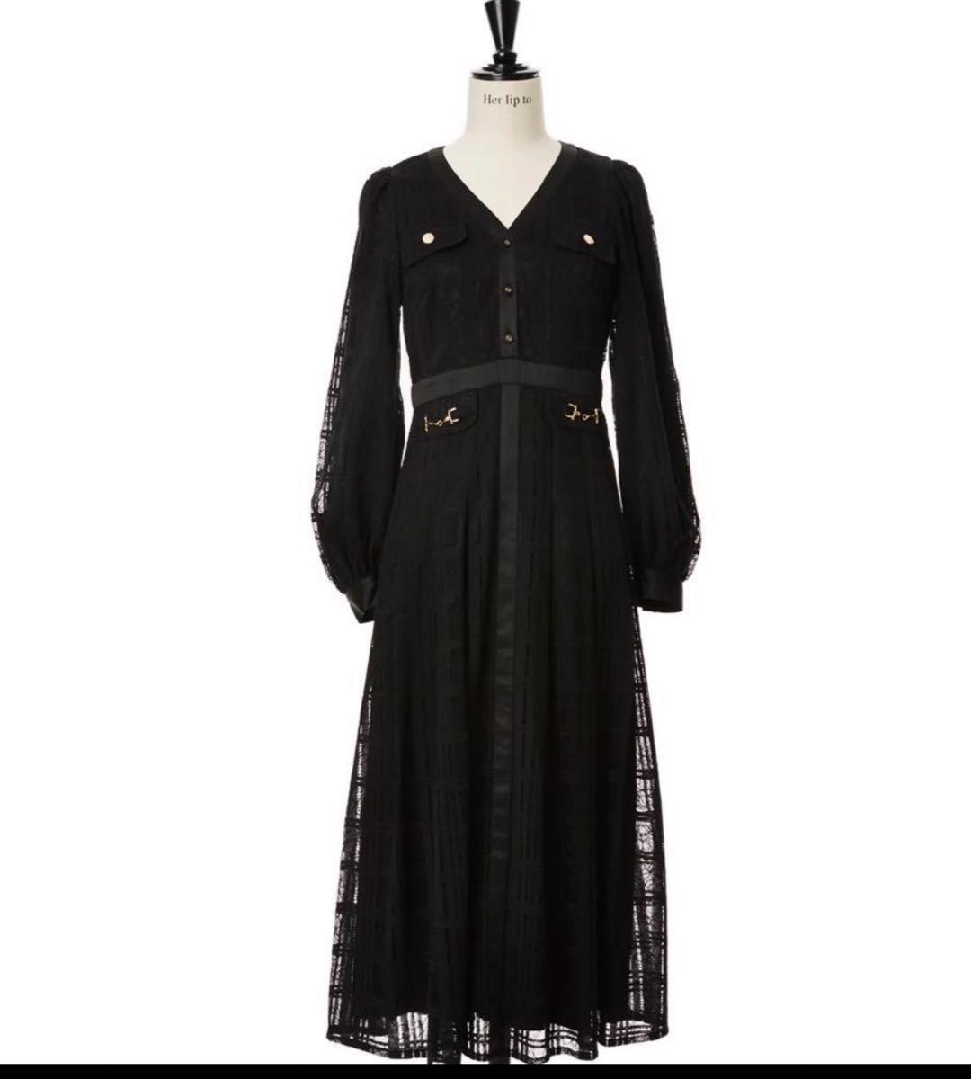 herlipto Nottingham Lace Long Dress black / S