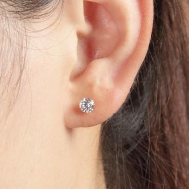 ピアス 小さめ シルバー 韓国 両耳 ジルコニア メンズ ダイヤモンドカット 片耳 ユニセックス アクセサリー_画像9