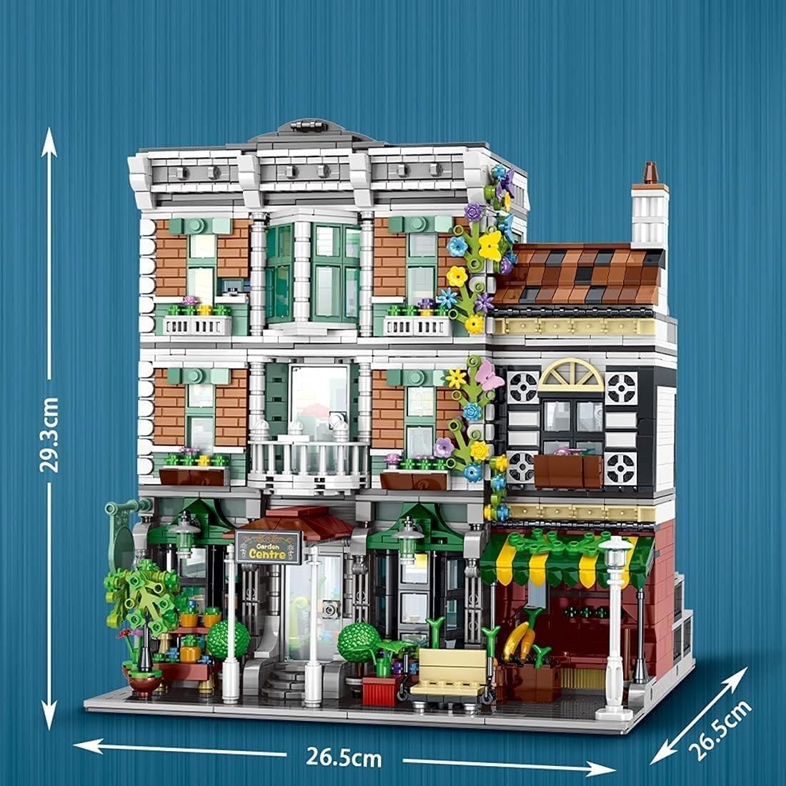  modular house Building комплект,3 слой центральный цветок магазин Europe строительство,3648Pcs Arky tech коричневый модель house комплект, Lego . сменный 