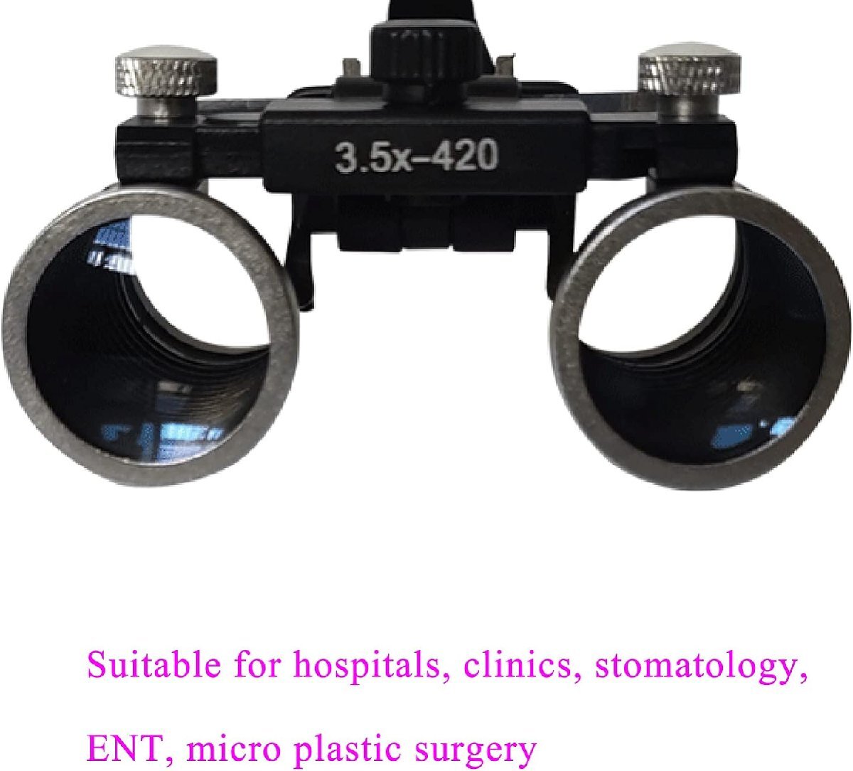 歯科外科医療用双眼拡大鏡ルーペ、歯科手術用ルーペ2.5X / 3.5X倍率双眼歯科ルーペ、LEDヘッドライト、実験室用 研究用ルーペ_画像2
