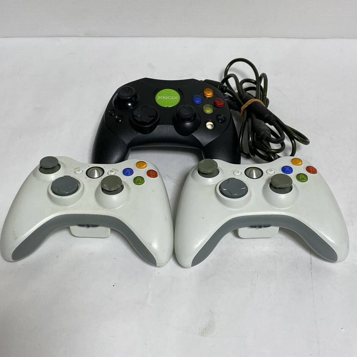 Microsoft Xbox 3 шт. продажа комплектом F23-00066 Xbox360 контроллер др. принадлежности есть пуск подтверждено 