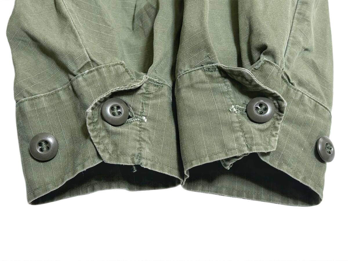 希少 米軍実物【70s ビンテージ USARMY ジャングルファティーグ ジャケット リップストップ SMALL SHORT 】S-S アメリカ USA ARMY ナム戦_画像7