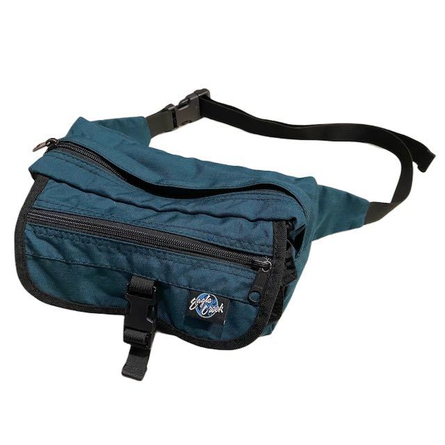 希少【90s ビンテージ EAGLE CREEK イーグルクリーク ウエスト ボディー バッグ グリーン】アメリカ USA アウトドア EASTPAK JANSPORT_画像1