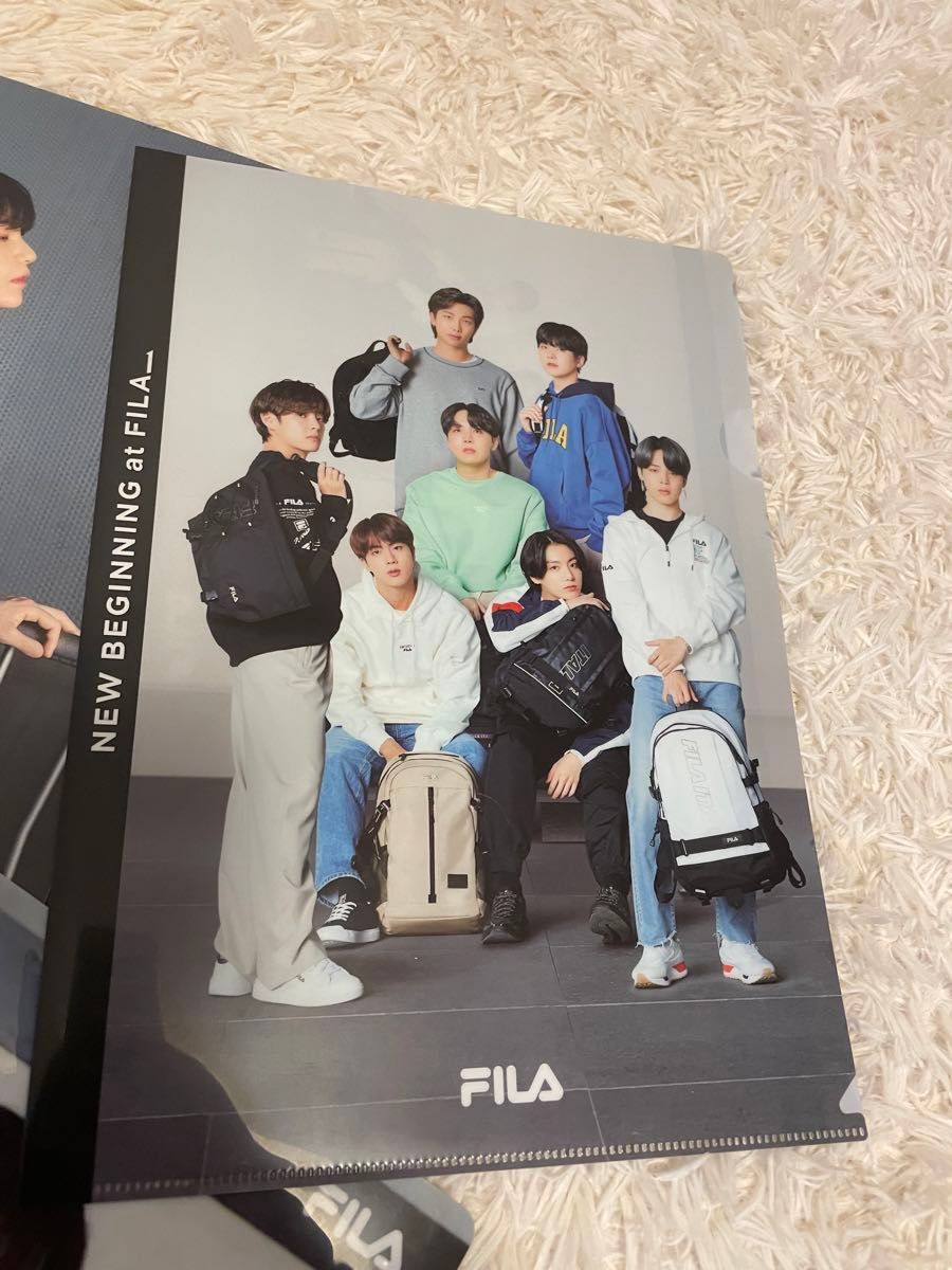 BTS FILA コラボ　ファイル　A4 防弾少年団　テテ　V ジョングク　グク