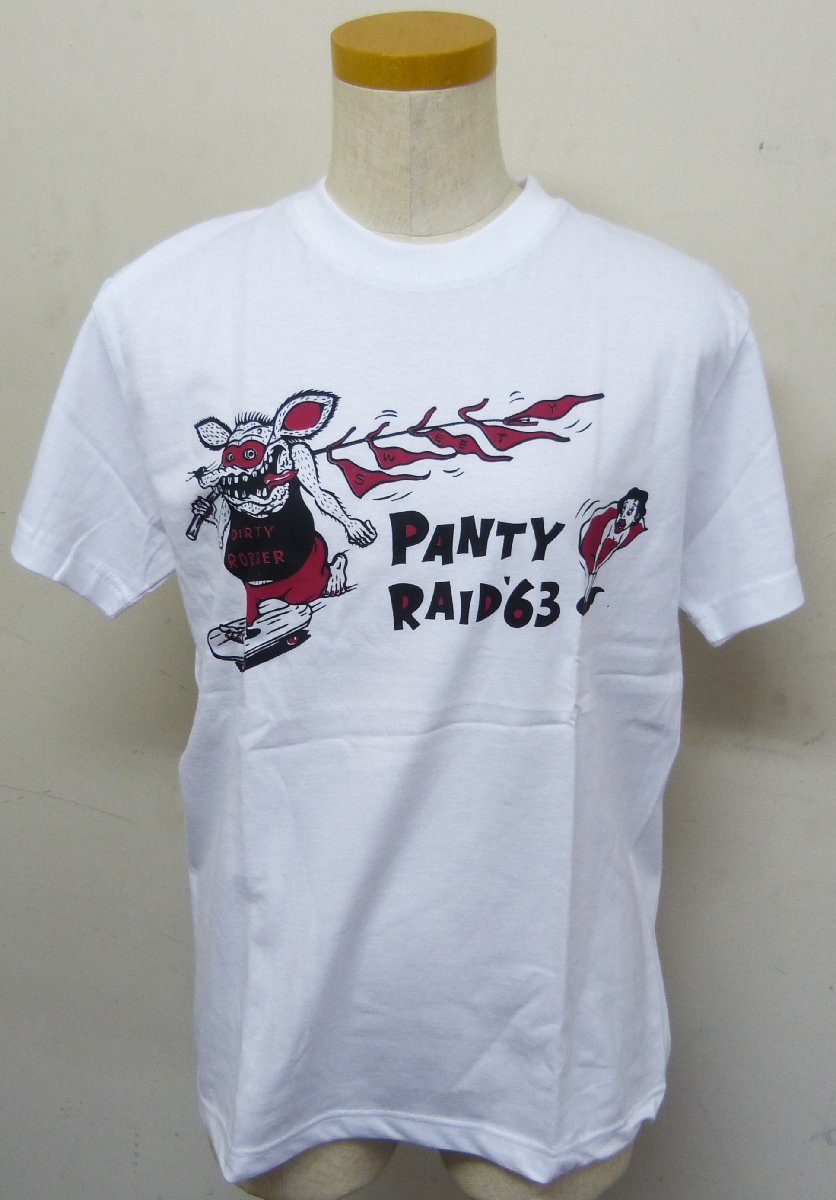 ☆保管品!Tシャツ ODDROD PANTY RAID'63 Lサイズ ホワイト☆　_画像1