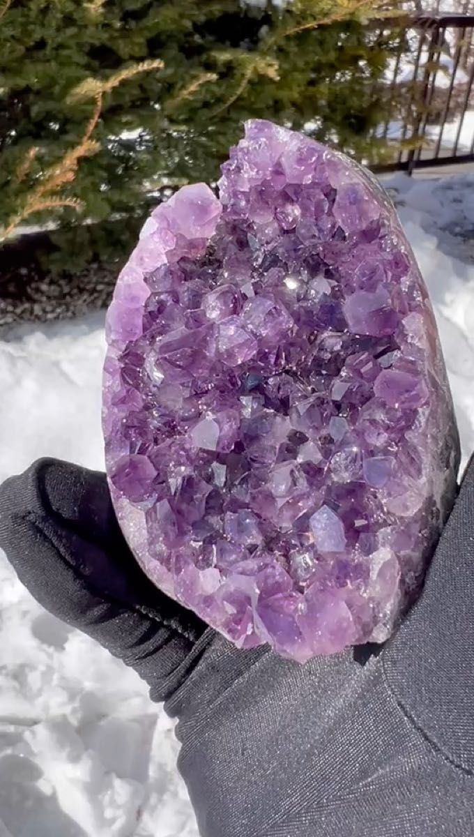 A454 高品質アメジストドーム パワーストーン 紫水晶 天然石 置き物