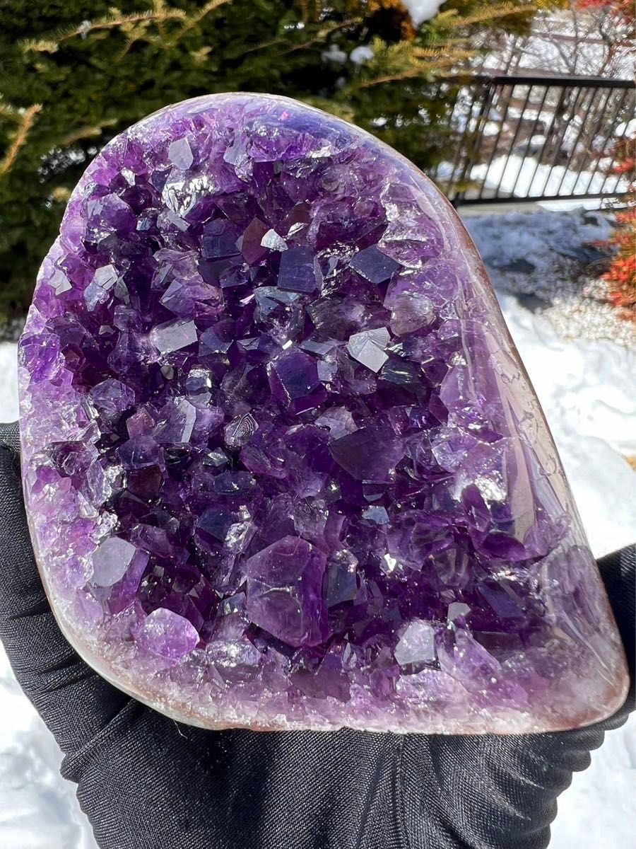 A453 高品質アメジストドーム パワーストーン 紫水晶 天然石 置き物