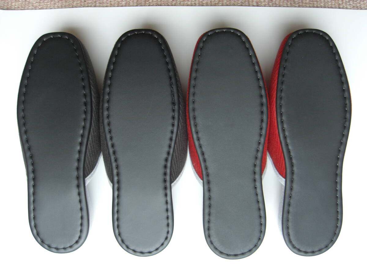 [ unused ]JK/ pair slippers /JUNKO KOSHINO/ Koshino Jun ko/ slippers 2P/ black / red 