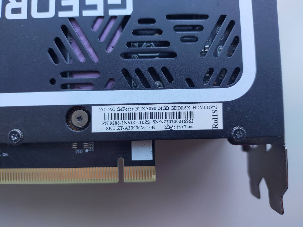 ジャンク ZOTAC GeForce RTX 3090 24GB GDDR6X_画像3