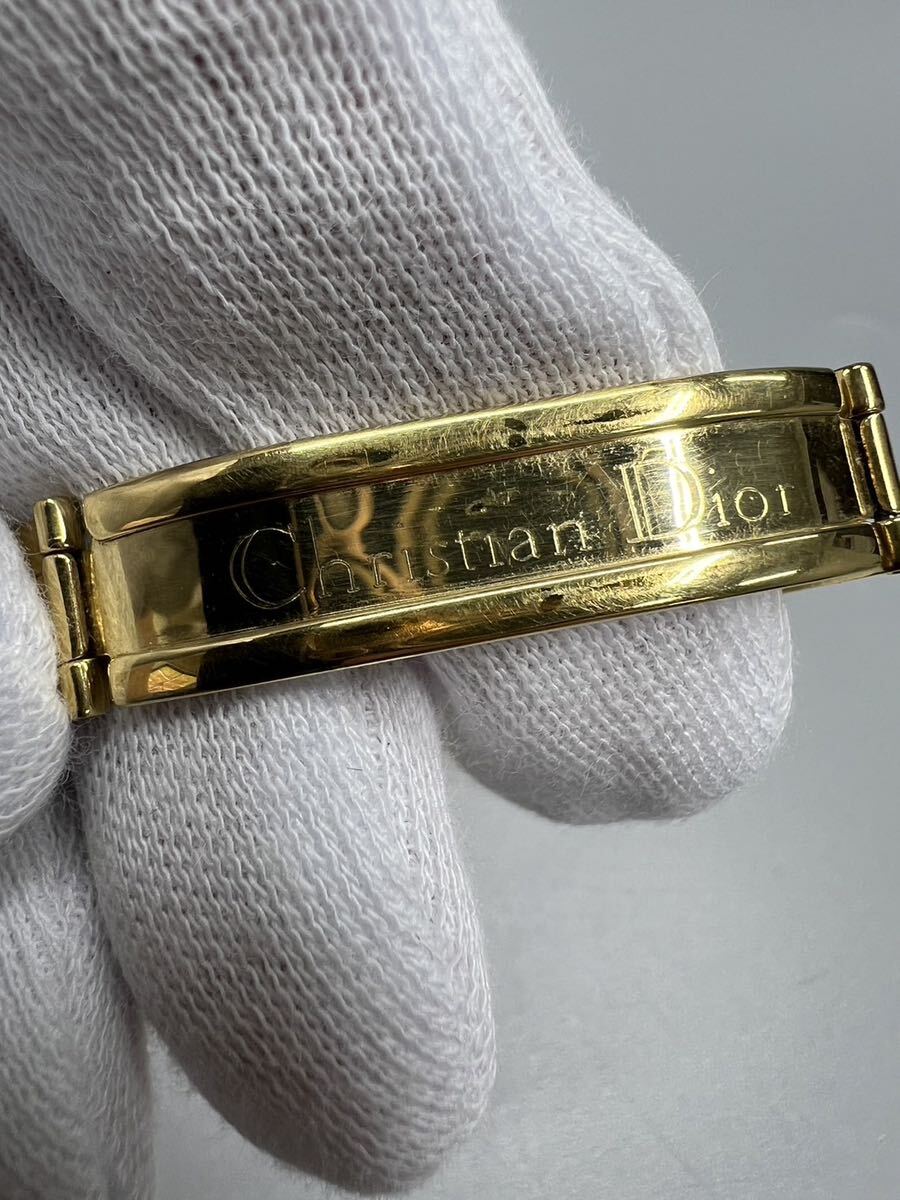 Christian Dior ディオール 腕時計 黒文字盤 ゴールド ユニセックス 電池切不動 GSH032501の画像6